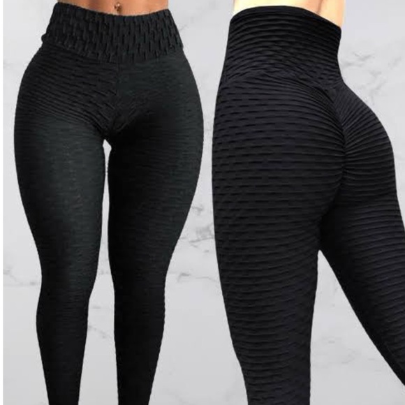 NEW Scrunch Butt Black Leggings, Size Small - Picture 2 of 6